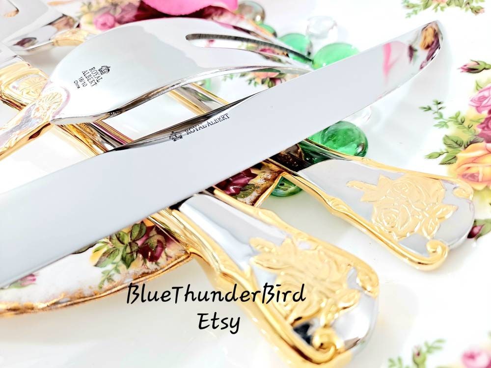 Royal Albert Old Country Roses Carving Set Knife Stainless Steel