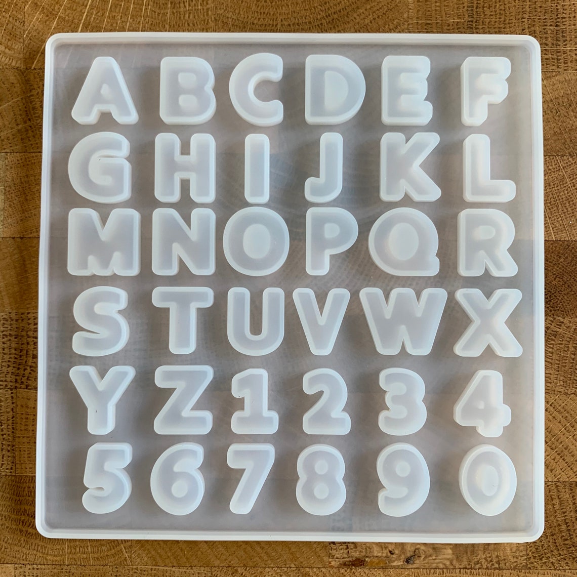 Small Alphabet & Numbers Silicone Mold Etsy