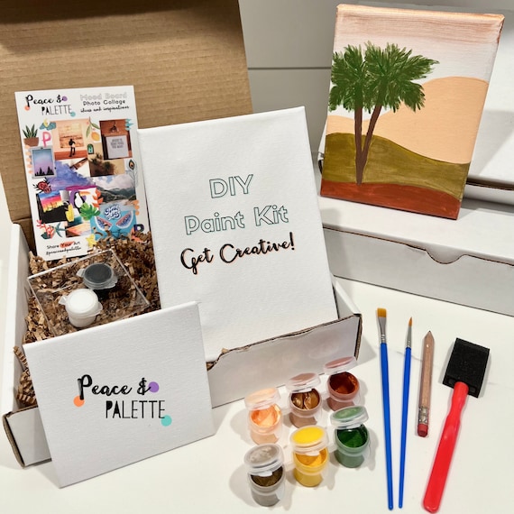 Gift Idea DIY Paint Kit, Paint Your Own Canvas Acrylic Paint Set, Paint  Party Kit, Boho Painting Kit DIY Craft Kit for Adults 