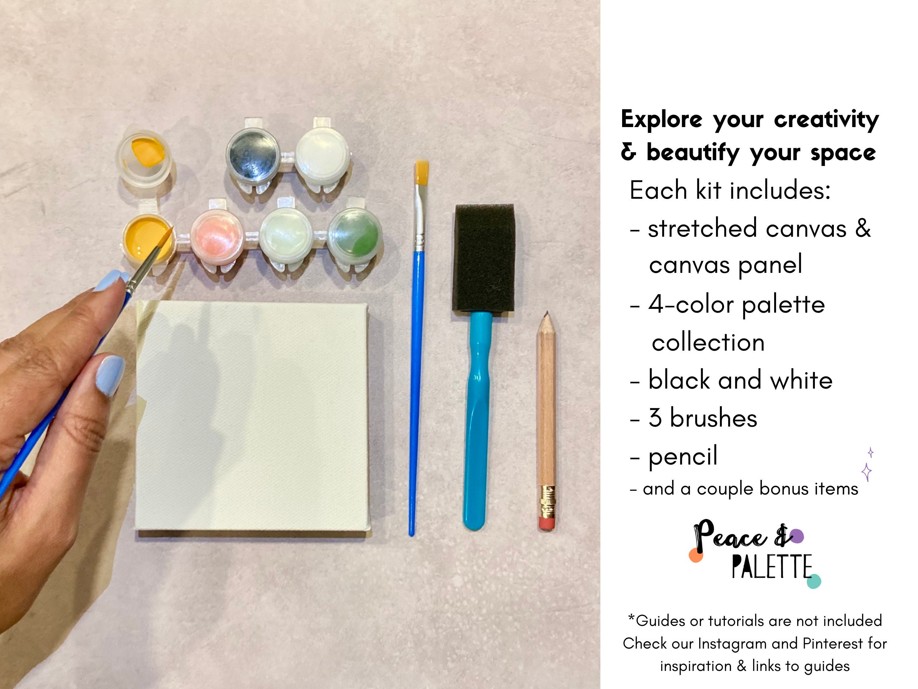 Create Your Own Paint by Numbers Kit, DIY Paint Kit, Acrylic Paint Set