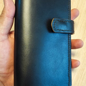 Cartera de cuero personalizada, cuero curtido vegetal de grano completo, cartera de cuero para hombre, cartera de hombre, cartera de cuero bronceado