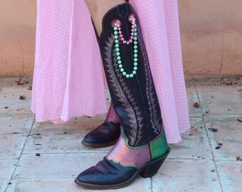 funky leather boots