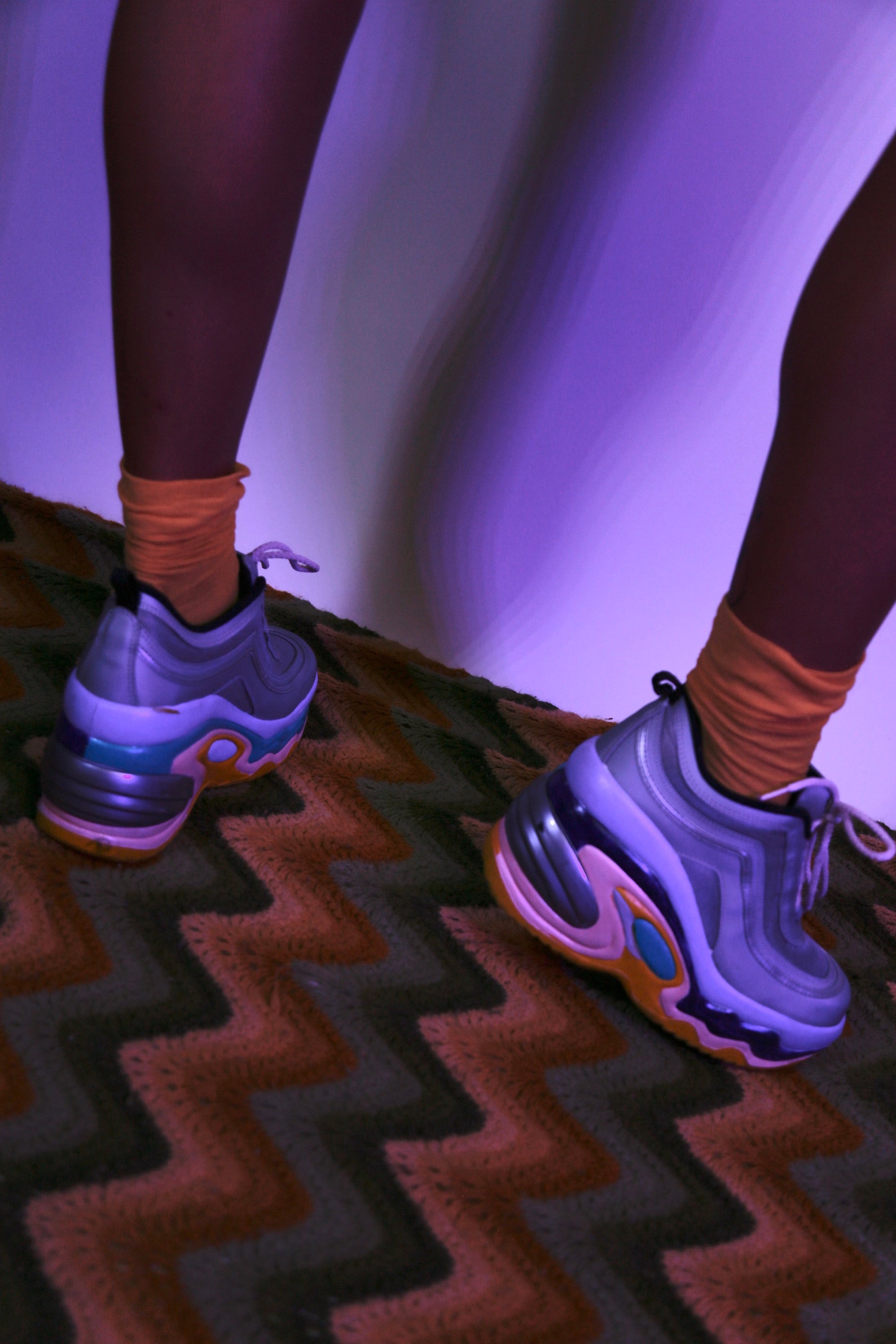 90s Hand Painted Platform Tennis Shoes Stacked Platform | Etsy