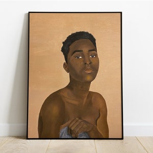 African Woman Painting Print, Black Woman Painting, Black Woman Print, Wall Art, Female Portrait Painting, A3 Print