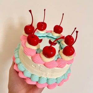 Retro Cake Mirror - Home Decor , Multi-Purpose - Fake Cake - Food Decor - Cake Art - Vintage Cake Style - Pop Art - Food Art