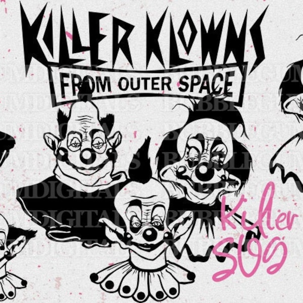 Killer Klowns From Outer Space SVG & PNG Bundle #1