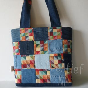 Jeans/Denim patchwork shopper/totebag