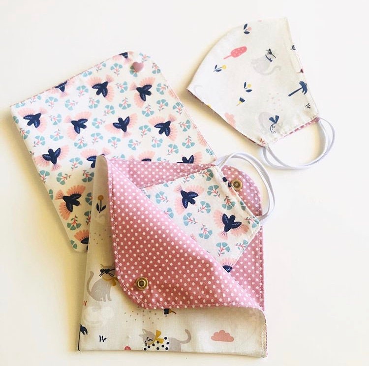 2 Face Mask With Storage Bag Patterns For Women Nose Wire Kids Etsy