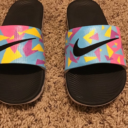 nike slides multicolor