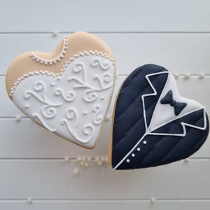 Wedding biscuits- wedding favour-bride and groom