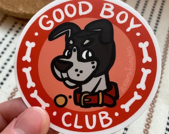 Good Boy Club Welpe Vinyl Aufkleber