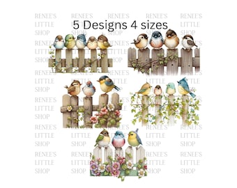 Adorable Bird Clipart Bundle: Digital PNG Designs for Crafts, Sublimation & Commercial Projects