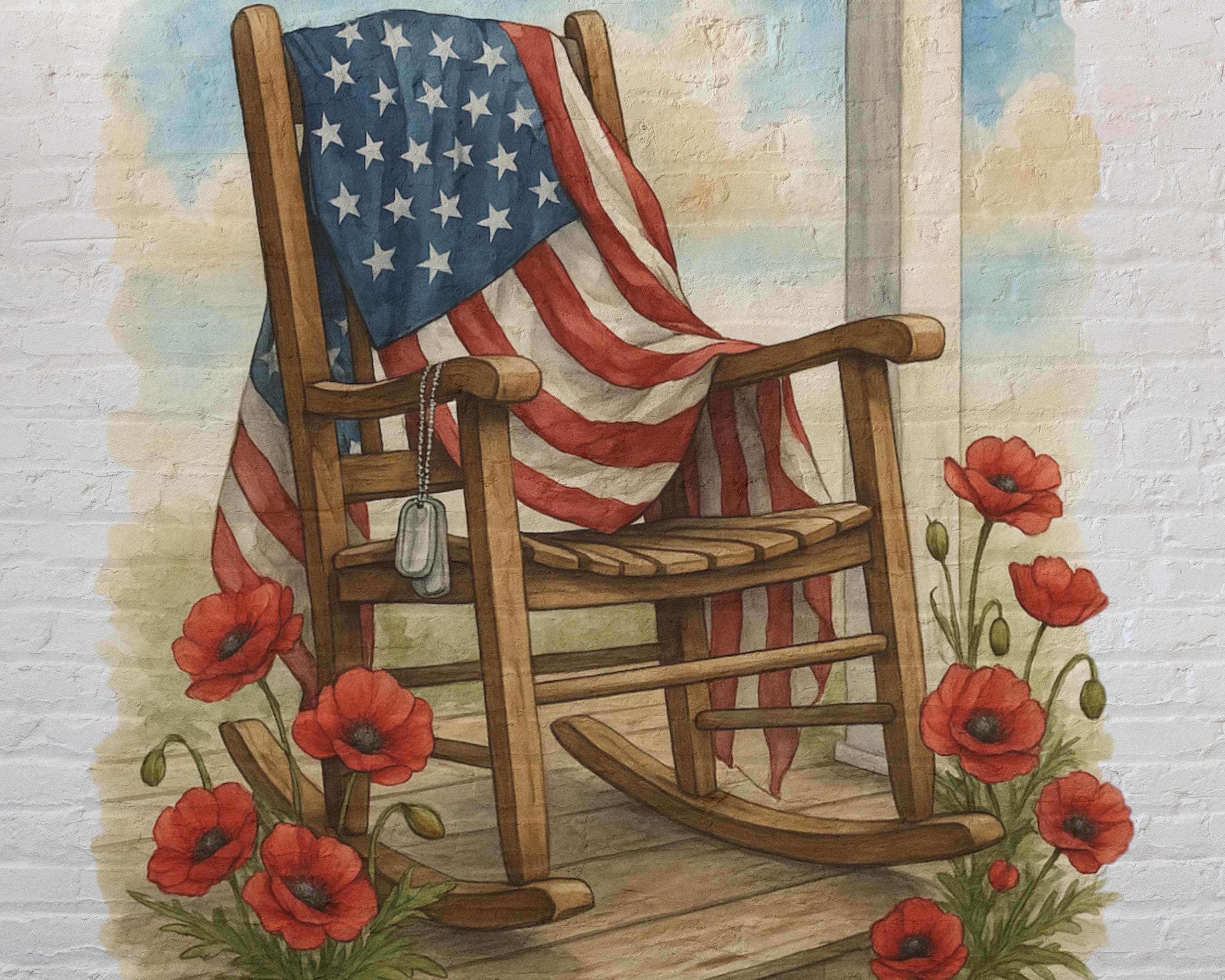 American Flag Rocking Chair PNG | Patriotic Veteran Design (digital ...