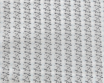 Vintage Fabric Double Knit 124" x 66" (~ 3.5 yards) geometric blue white knit fabric retro apparel garment construction