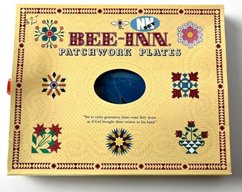 Bee-Inn Patchwork Plates Set NN Quilting Piecing Templates Vintage Japan Needlework Sewing (Six Pieces)