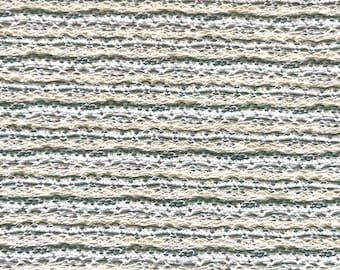 Vintage Fabric Double Knit 32" x 64" (~ 1 yard) geometric stripe knit fabric retro apparel garment construction