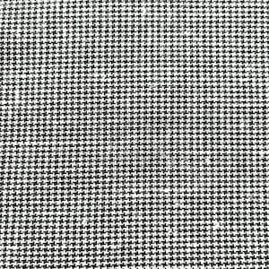May include: Black and white houndstooth fabric with a fine weave.