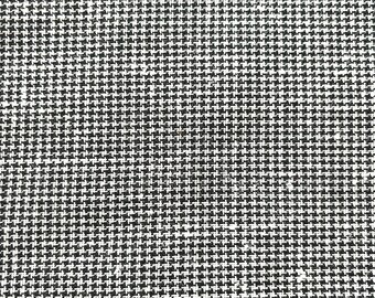 Vintage Woven Twill 1.5 yard x 58" houndstooth linen slub knit etro kids folk art clothing sewing garment preppy