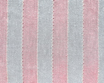 Vintage Fabric ~1.5 yards (50 x 60) Knit Fabric Stripe Lavender Purple Pink Pastel Retro Fabric Clothes Sewing DIY