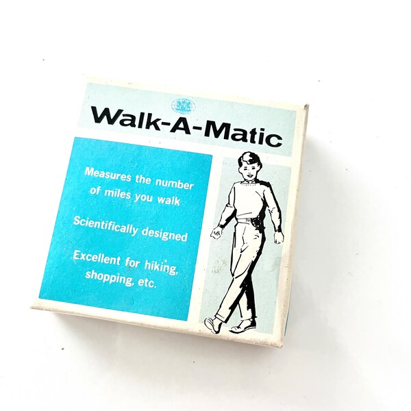 Vintage Walk-A-Matic 1960s Deadstock complete vintage pedometer vintage toy retro deadstock