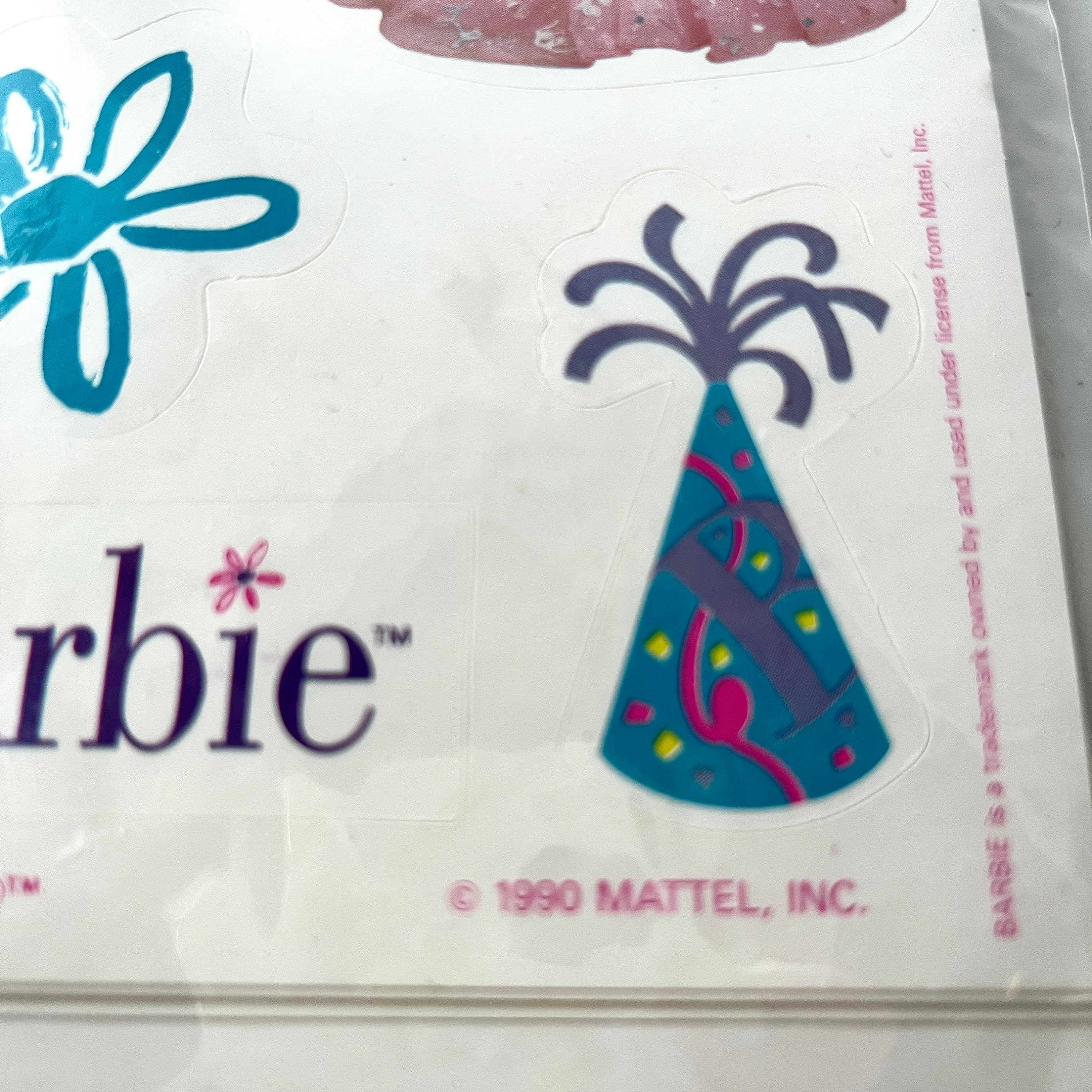 Vintage Barbie Reed Paper NEW Sticker Sheets Pack Deadstock Rare 1990 ...