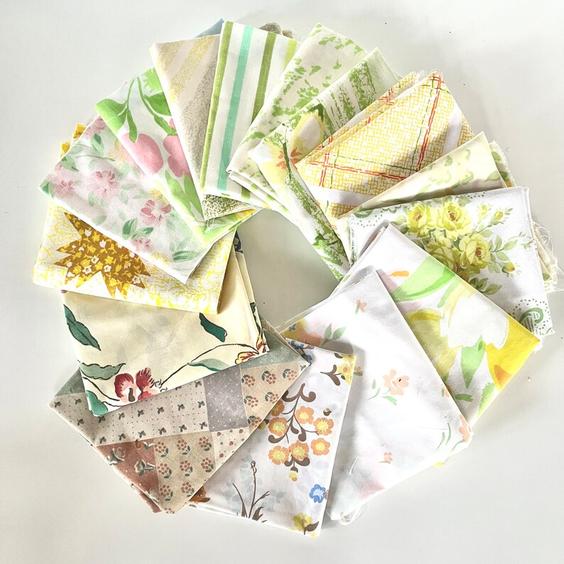 Vintage Linens Fat Quarter Sheets Bundle Pick Your Qty Set Etsy