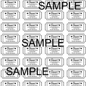 Token de bebida, boda, fiesta, ocasión, token de bebida personalizado, descarga digital