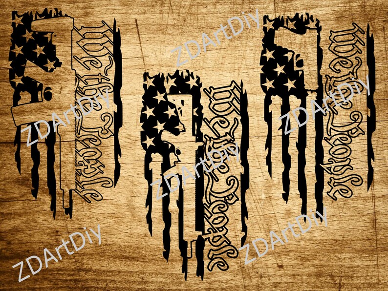 Download We The People X6 Vector of distressed svg flag svg 4th of ...