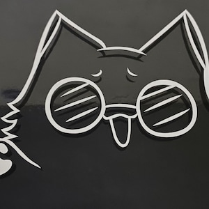 Gojo Cat Vinyl Decal Sticker |Jujutsu Anime|