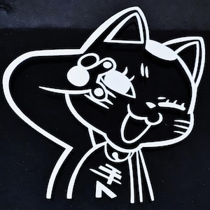 Turbo Cat Vinyl Decal Sticker | Anime Car Decal
