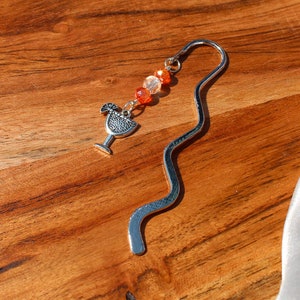 aperol spritz themed charm bookmark - charmed accessories, book accessories, aperol spritz, cocktail charm, cocktail bookmark