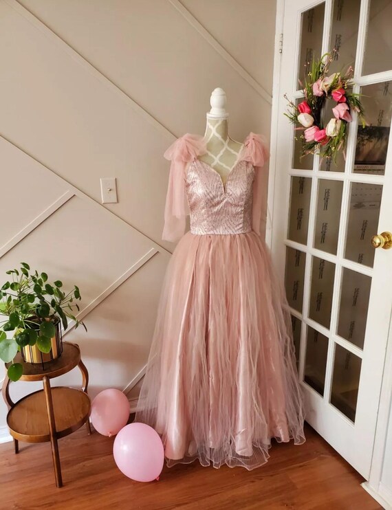 Blush Pink Sequins Ball Gown Wedding, Debut 18th Birthday Dress, Gala 2-6  US - Etsy