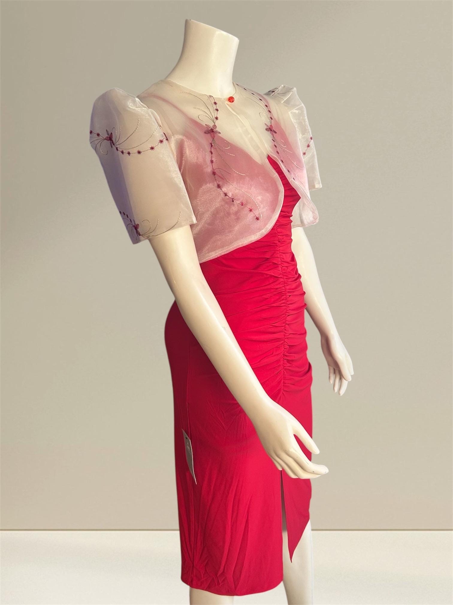 Midi Dress With Bolero - Etsy