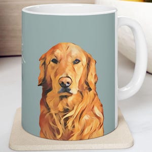 Custom Dog Portrait Mug | Classic Watercolor Painting Gift for Dog Lovers, Personalized Ceramic Cup & Pet Memorial