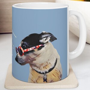 Custom Dog Portrait Mug | Classic Watercolor Painting Gift for Dog Lovers, Personalized Ceramic Cup & Pet Memorial