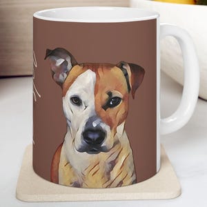 Custom Dog Portrait Mug | Classic Watercolor Painting Gift for Dog Lovers, Personalized Ceramic Cup & Pet Memorial