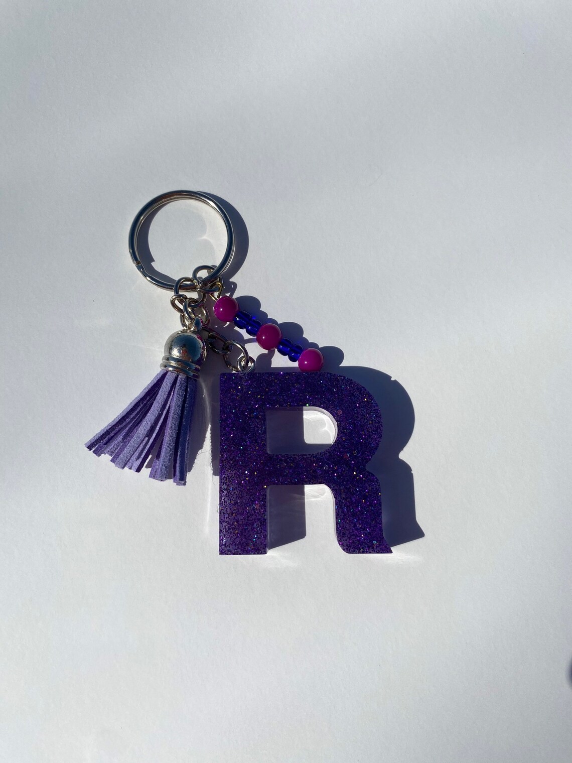 Custom Letter keychain Etsy