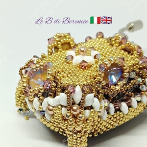 Beading Patterns for Decorative Box ornament beadembroidery,how to make beaded carillon box , instruction beads,superduo tutorial
