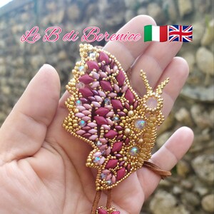 bead work, Pendant Tutorial, Beading Pattern up and down Necklace Swarovski Rivoli Beadweaving PDF, gemduo superduo ,cabochon, bicone, diy
