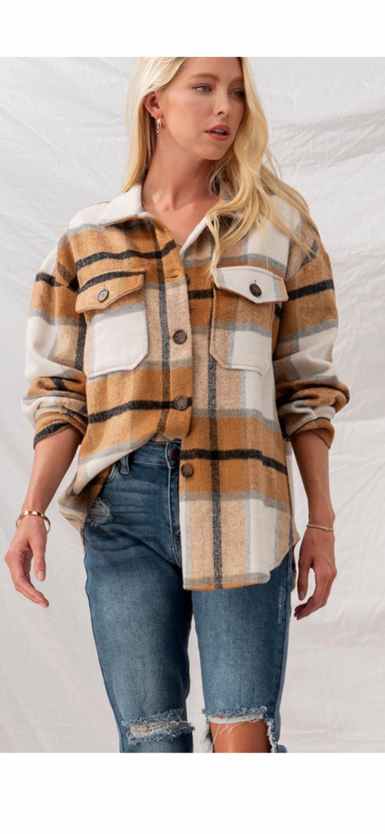 Chaqueta de franela de otono marron. Super suave. Etsy