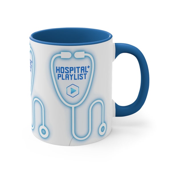 Hospital Playlist Kdrama Fanart Accent Coffee Mug, 11oz