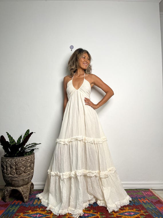 chinese dress ladies Luxury Heavy Embroidery Jacquard Elegant White Fairy Summer Long Wedding Guest Dress