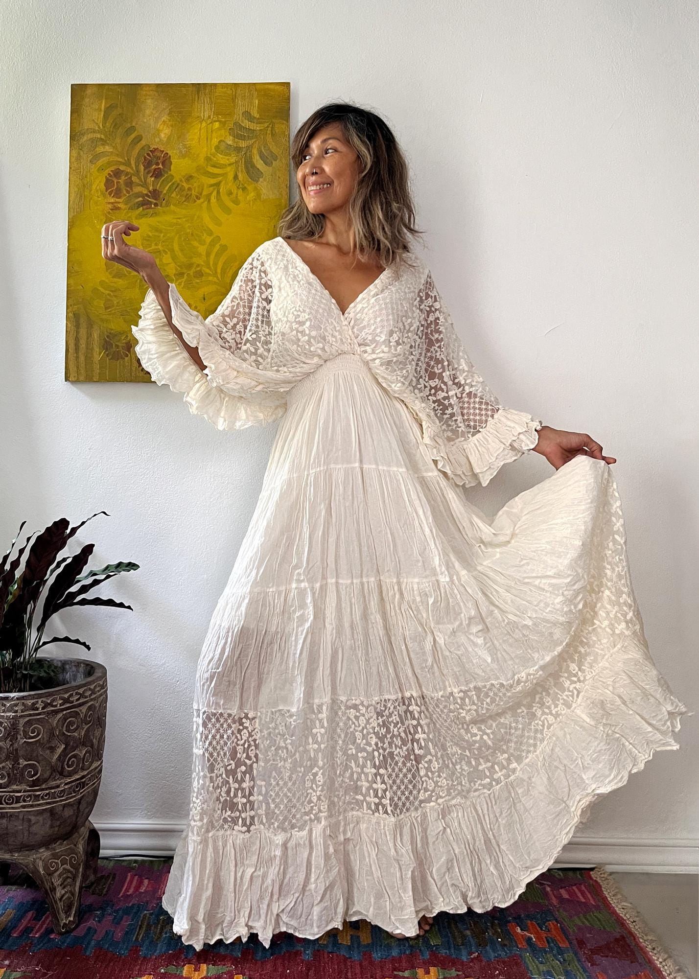 Flowy Hippie Dress Etsy