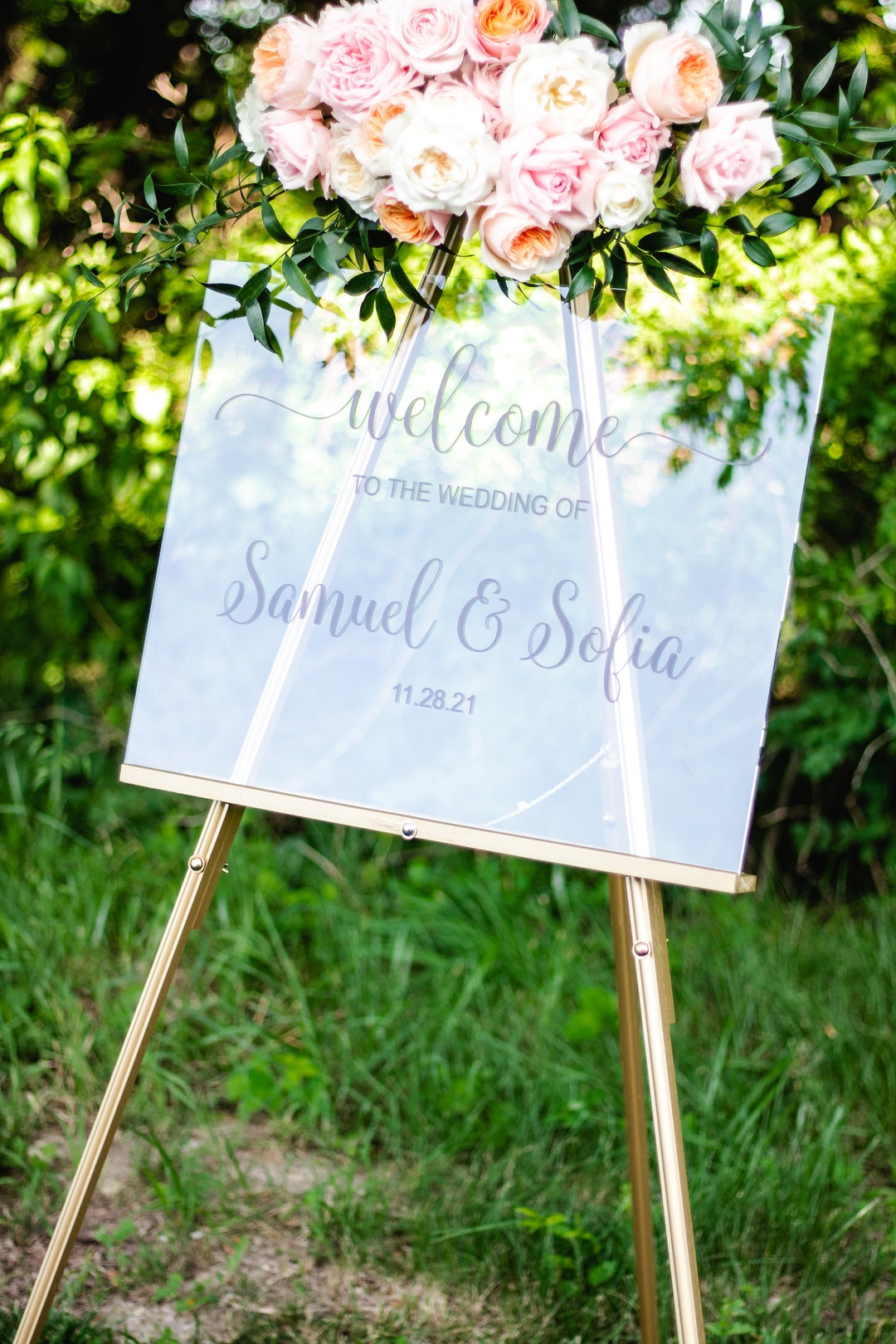 Welcome Wedding Sign, Acrylic Ceremony Signage, Custom Signs ...