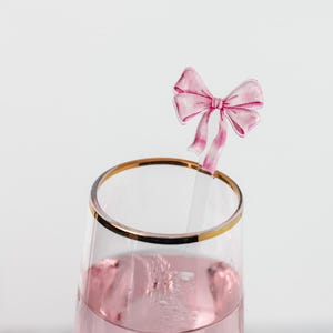 Agitadores de bebidas acrílicos con forma de lazo de coqueta, palillos para cócteles, palitos para revolver, cumpleaños de niñas, despedidas de soltera, baby shower, decoración para fiestas con lazos, lazo rosa
