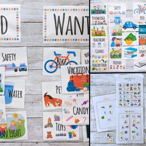 Need Vs Want Classroom White Board Sorting Activity | Social Emotional ...