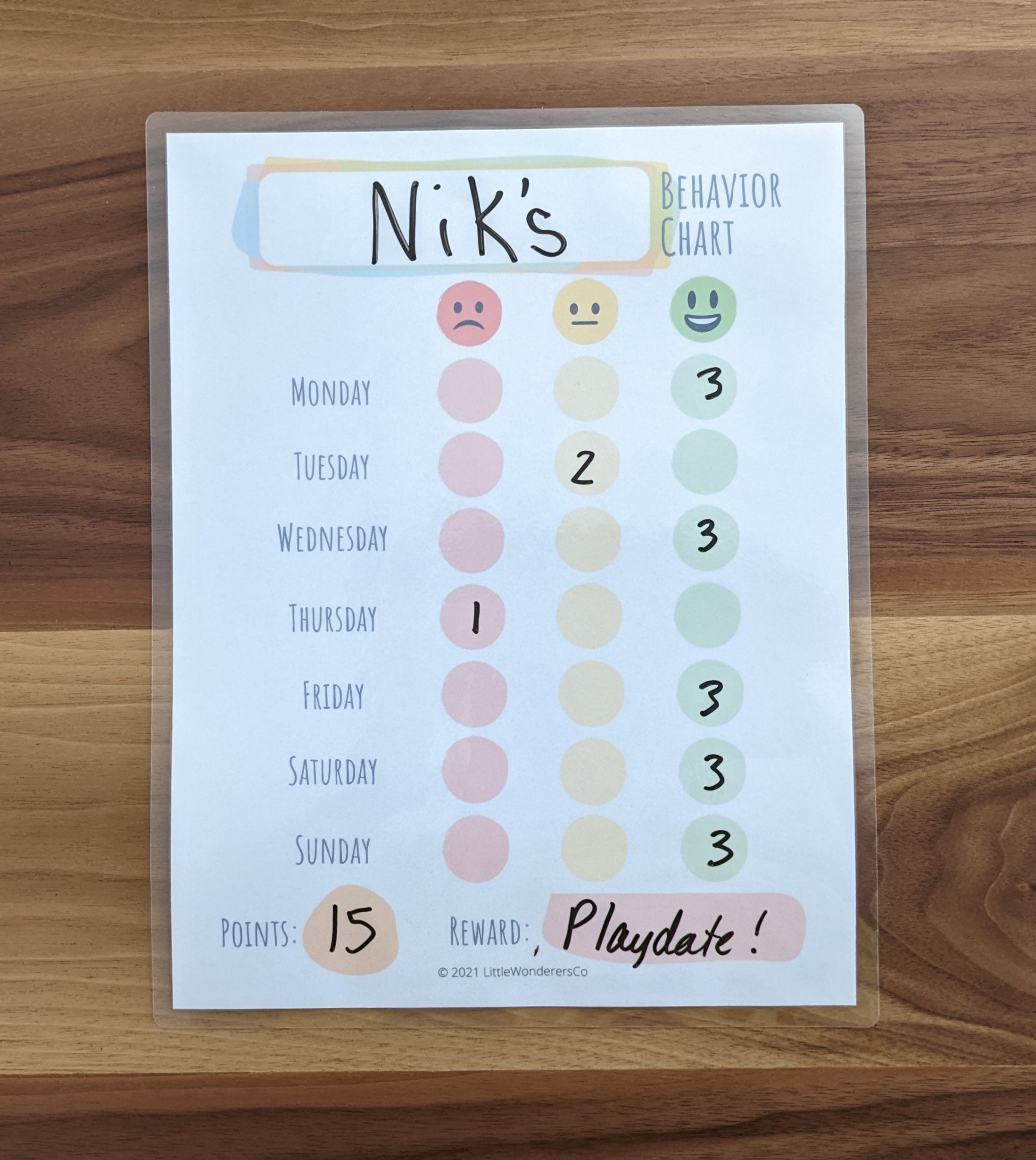 Simplified Personalizable Behavior Reward Chart Printable - Homeschool ...