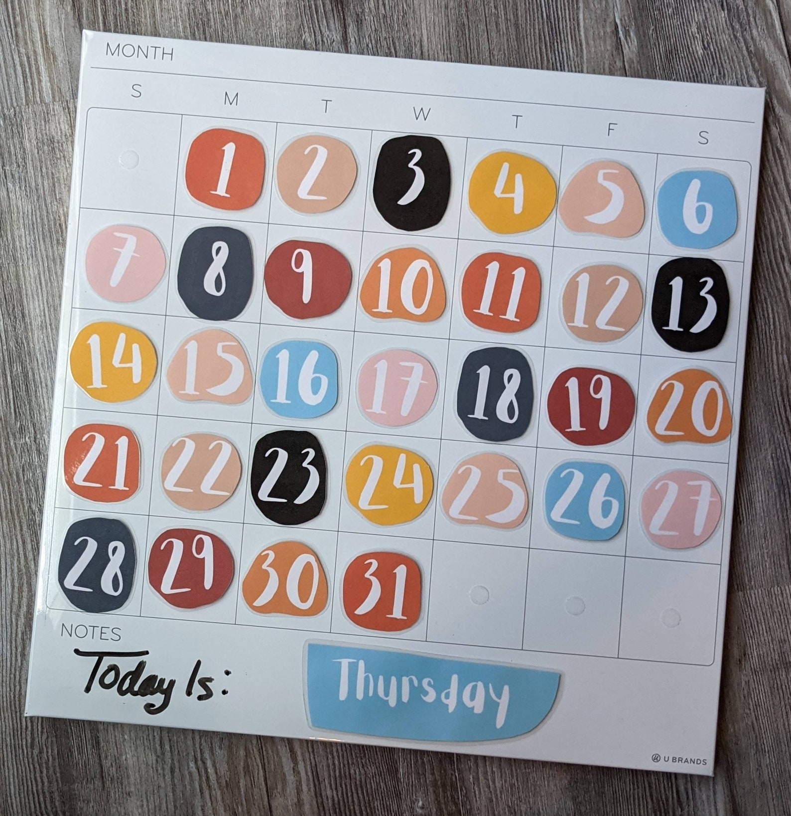 Homeschool Classroom Wall Calendar Card Set Warm Colors Etsy