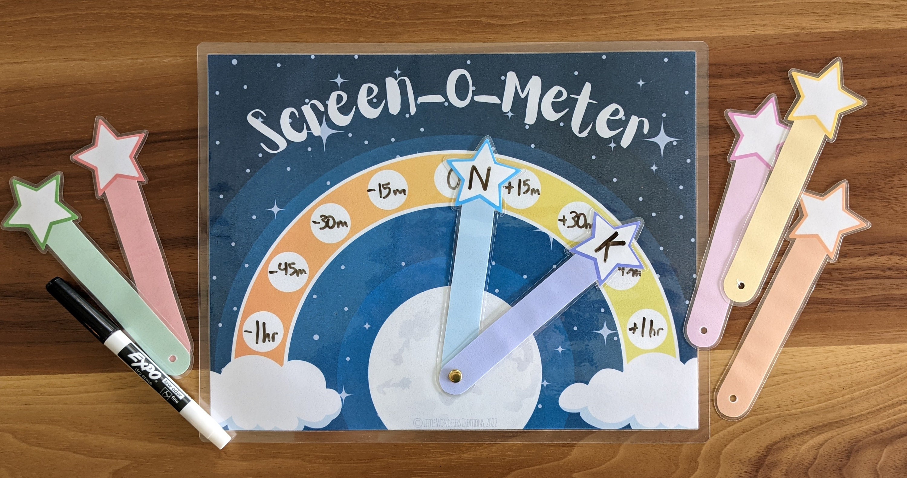 Screen-O-Meter Screen Time Guage Chart - Behavior Tools, Parenting, Earned Rewards, Reward Chart, Positive Reinforcement, Printable