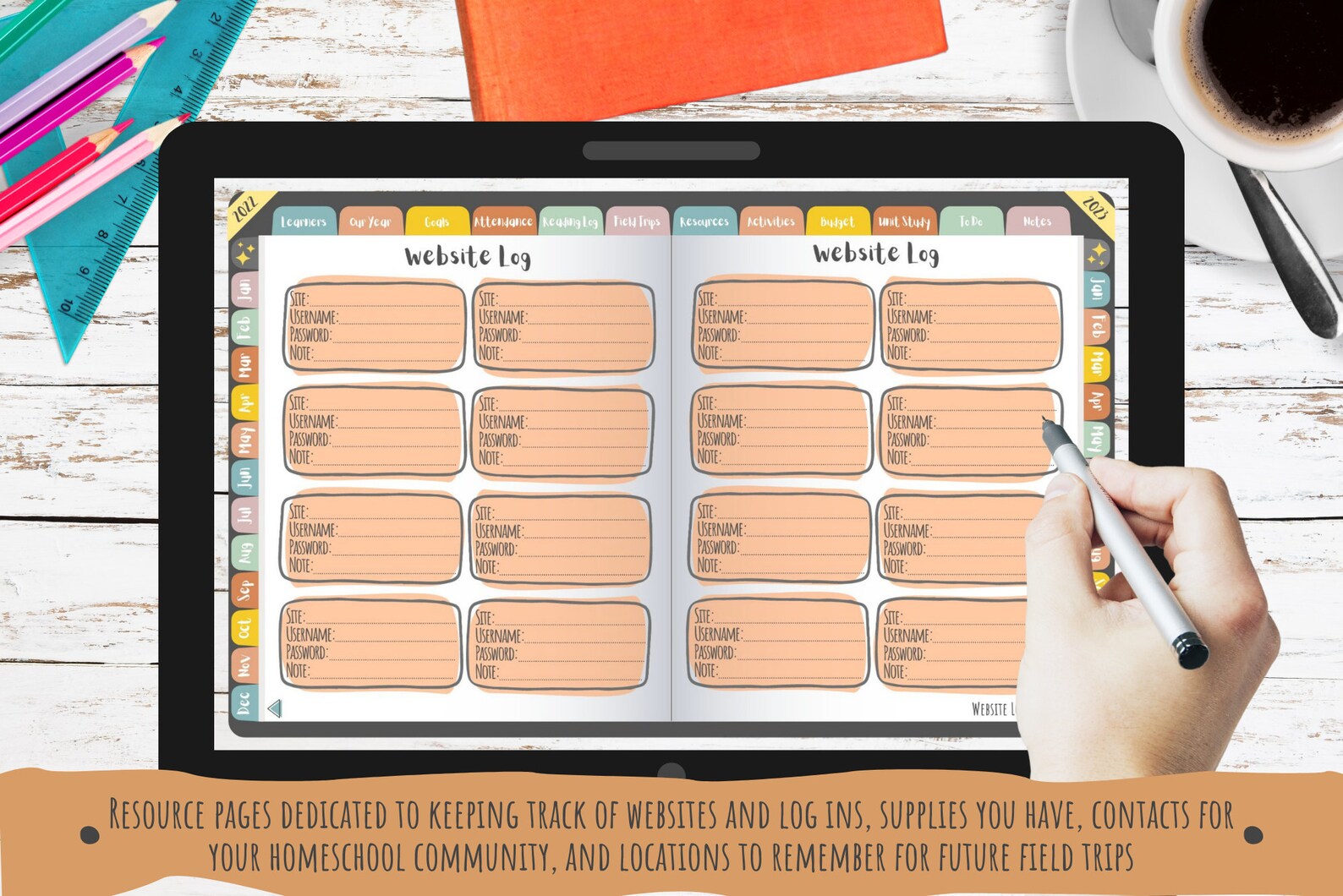 20222023 Digital Homeschool Planner Teaching Lesson Etsy